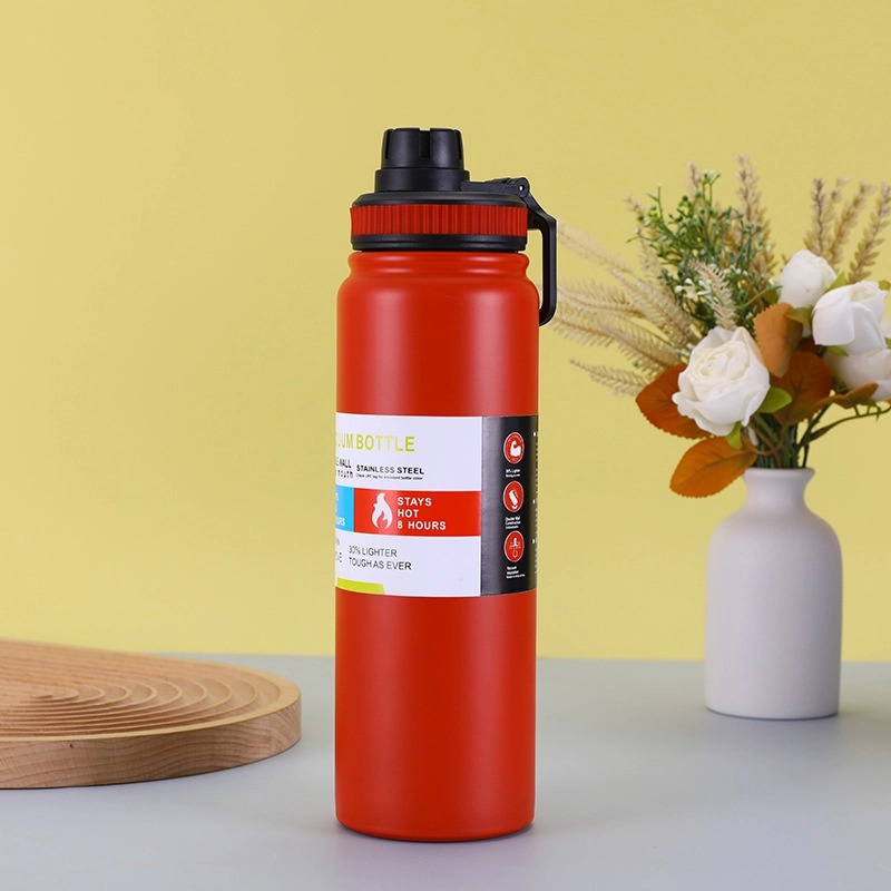 Bouteille d'eau isotherme en acier inoxydable 800ml pour café, thé, eau...