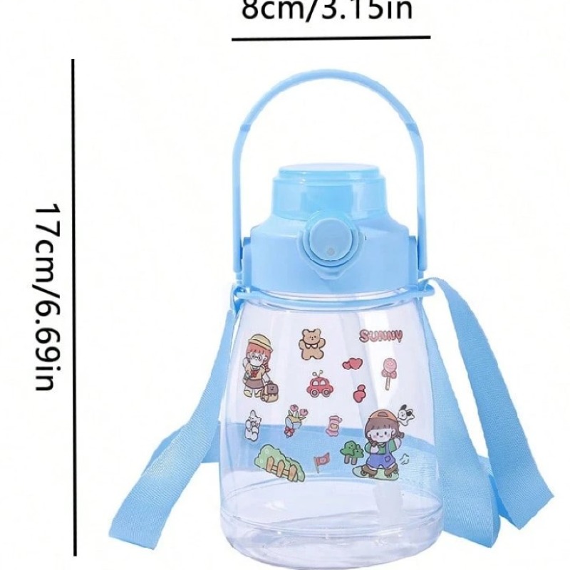 Tasse à boire pour enfants avec pailles, bouteille d'eau portable grande capacité