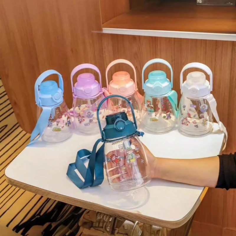 Tasse à boire pour enfants avec pailles, bouteille d'eau portable grande capacité