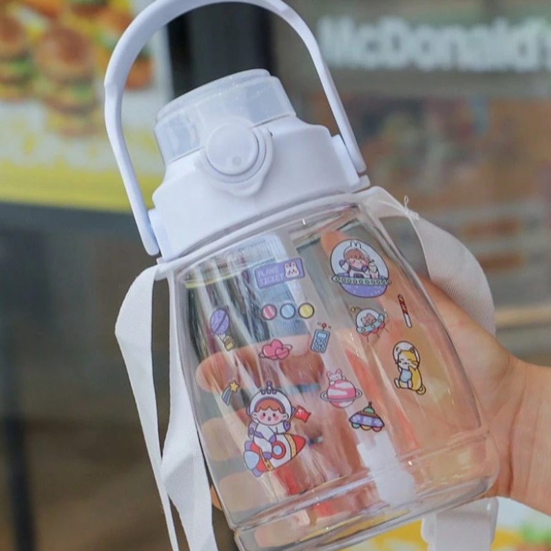 Tasse à boire pour enfants avec pailles, bouteille d'eau portable grande capacité