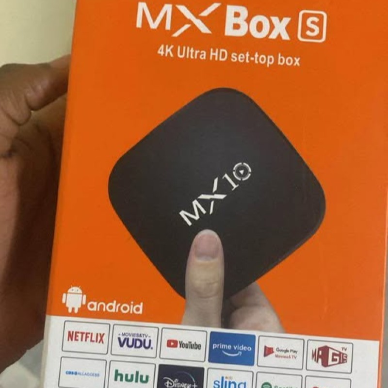 Boîtier Smart TV MX10 Android TV avec Télécommande vocale | Compatible Netflix, Youtube, Prime Video | Android 11, WiFi Double Bande, Bluetooth