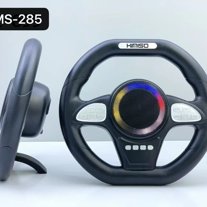 Haut Parleur sans fil avec bluetooth, radio, USB, carte SD en forme de volant de voiture 