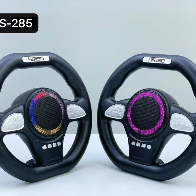 Haut Parleur sans fil avec bluetooth, radio, USB, carte SD en forme de volant de voiture 