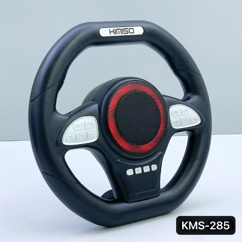 Haut Parleur sans fil avec bluetooth, radio, USB, carte SD en forme de volant de voiture 