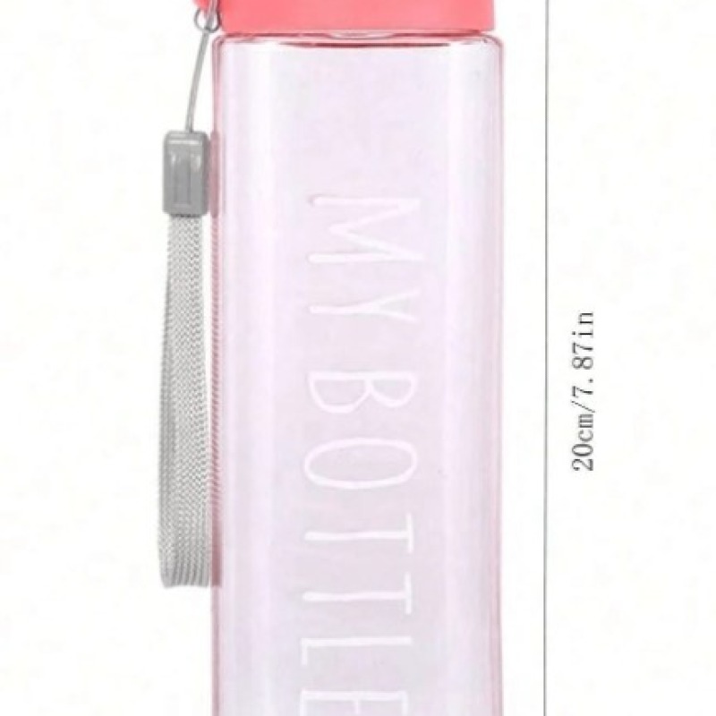 Bouteille d'eau en plastique mignonne de 500ml avec ficelle