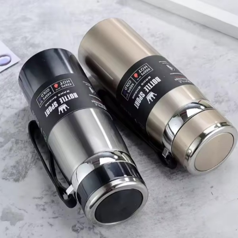 Bouteille isotherme 1L en acier inoxydable, thermos, conserve l'eau froide et chaude, thé, café