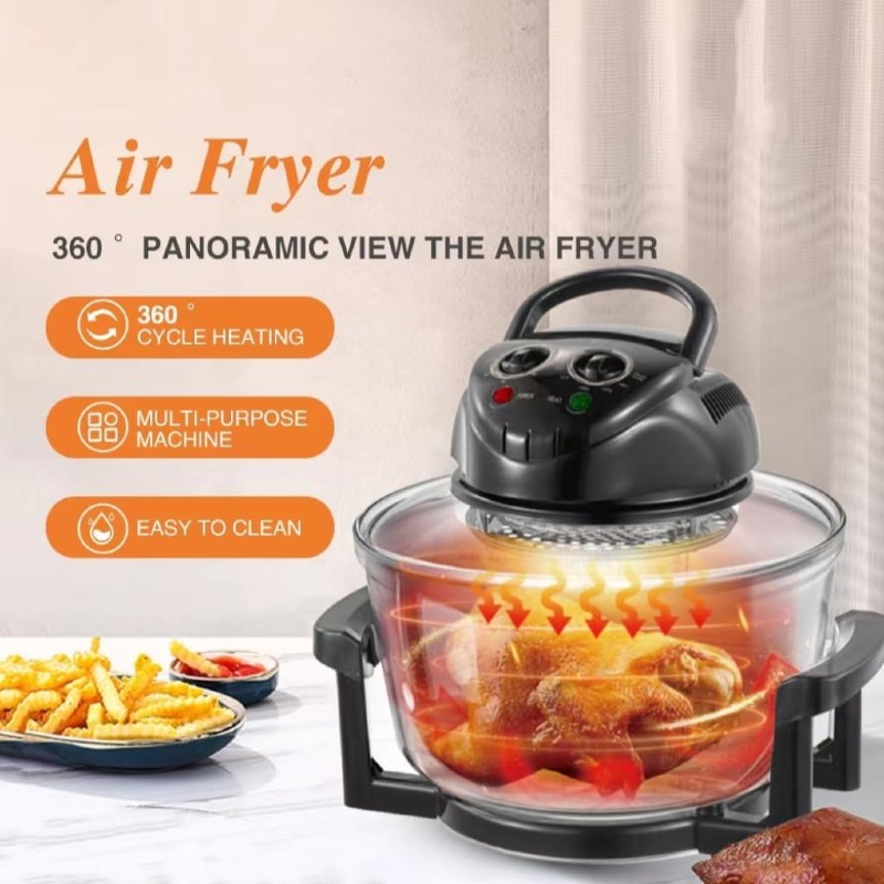 Friteuse à air en verre de grande capacité (8 accessoires)