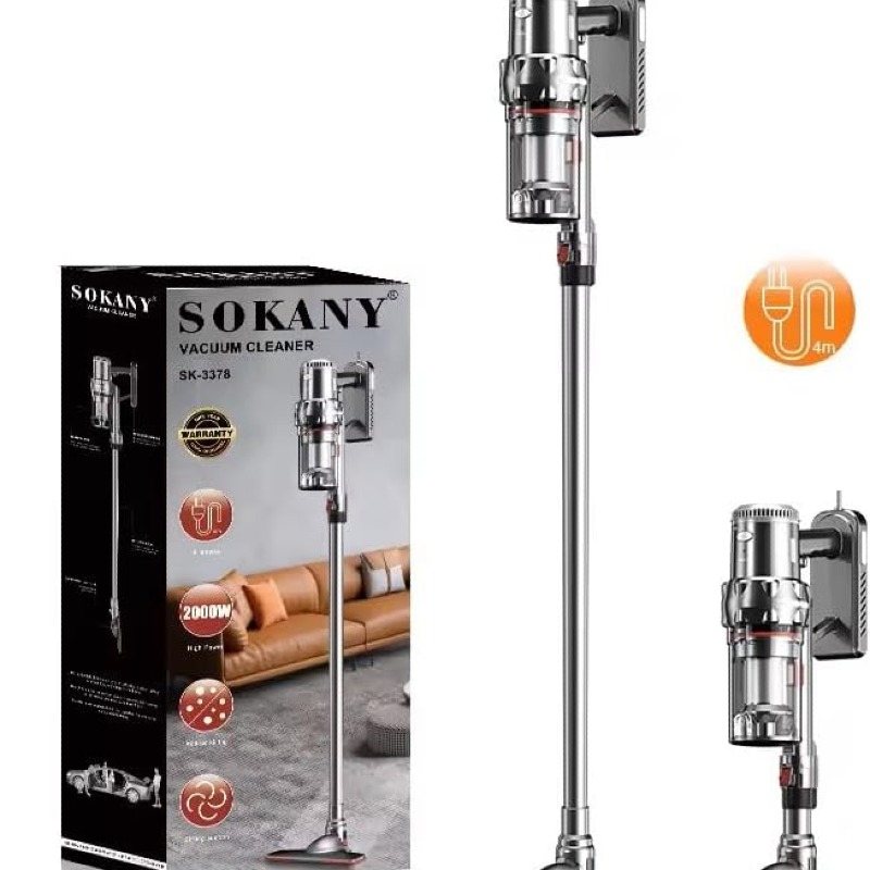 Aspirateur Vertical sans Sac, aspirateur Balai sans Fil 2000 W, bac à poussière