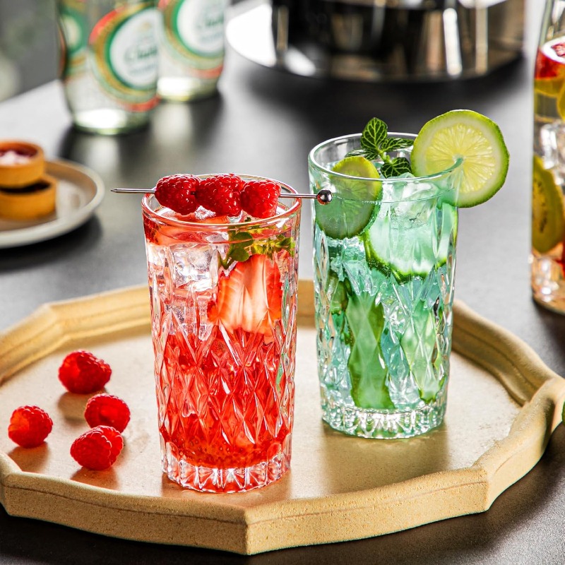 Lot de 6 verres Collins texturés