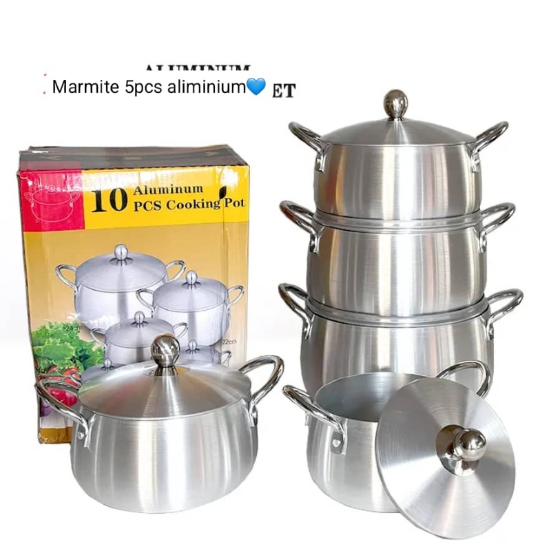 Ensemble Casserole Aluminium 5 Pièces