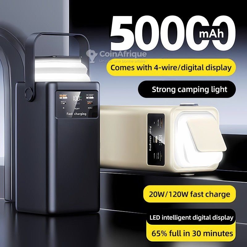 Power Bank Haute Capacité 50.000mAh – Autonomie XXL pour tous vos appareils