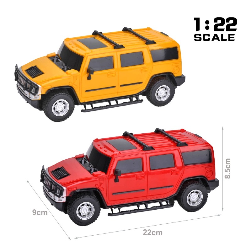 Voiture Télécommandée 1:12 SUV Simulation – Modèle Hummer Rechargeable avec Lumières LED et Télécommande 2.4GHz