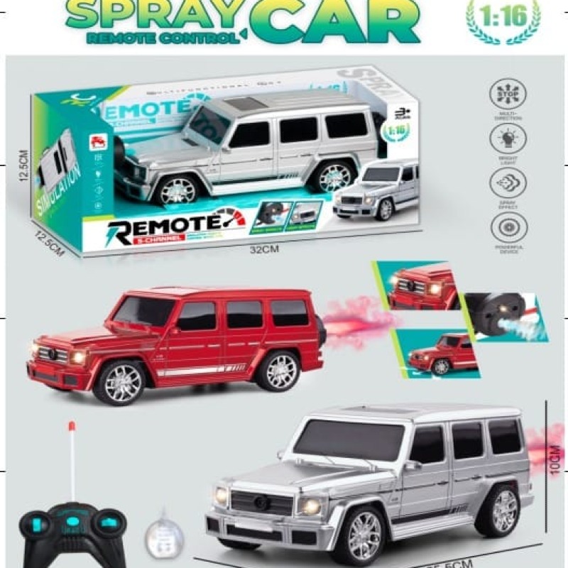 Voiture Télécommandée Spray Car 1:16 – Effet Fumée Réaliste et Lumières LED
