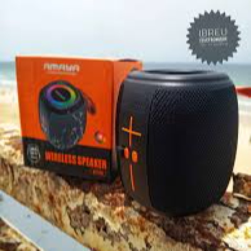 Enceinte Bluetooth AC74 – Étanche IPX5 avec Lumières LED et Poignée Cuir