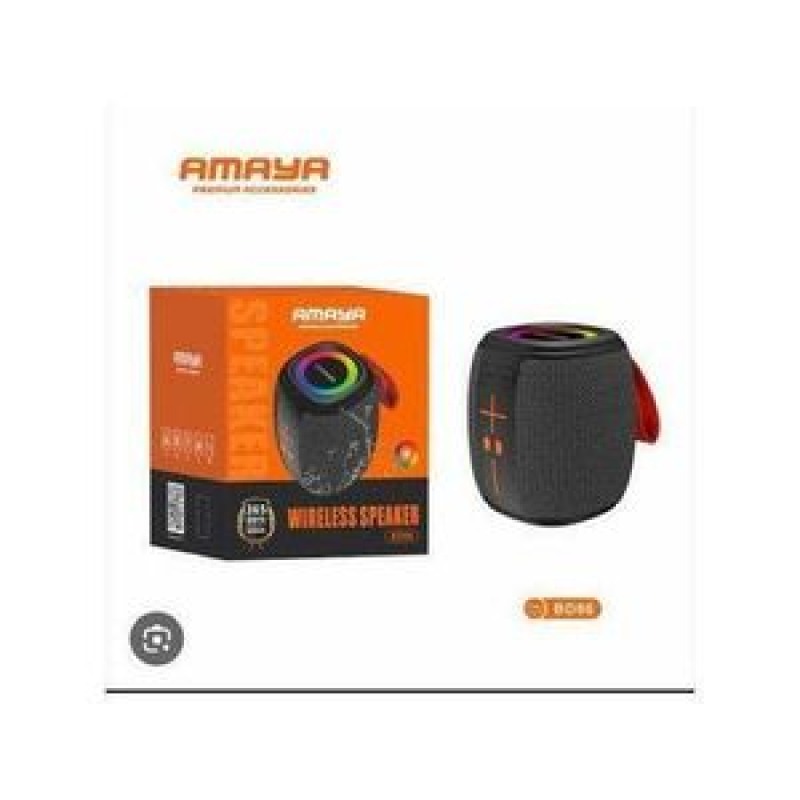 Enceinte Bluetooth AC74 – Étanche IPX5 avec Lumières LED et Poignée Cuir