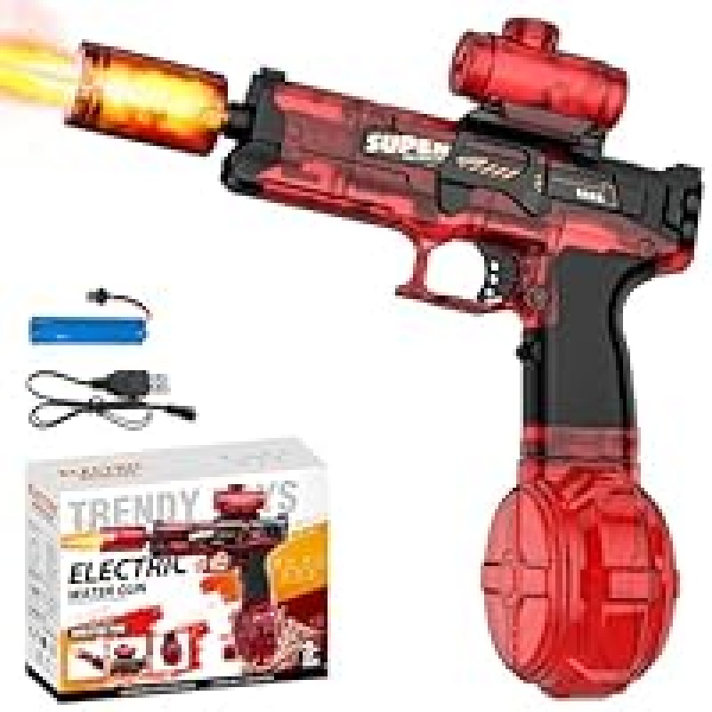 Pistolet jouet électrique avec effets lumineux et viseur – Recharge USB et accessoires inclus