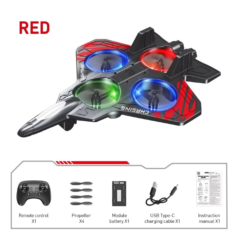 Drone avion Velocity LED 2.4GHz – Vol stable et facile à piloter pour enfants et débutants