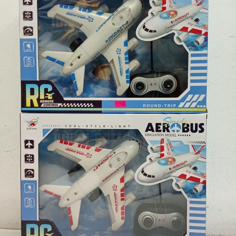 Avion télécommandé Aérobus | Jouet d’avion réaliste avec lumières LED et télécommande sans fil