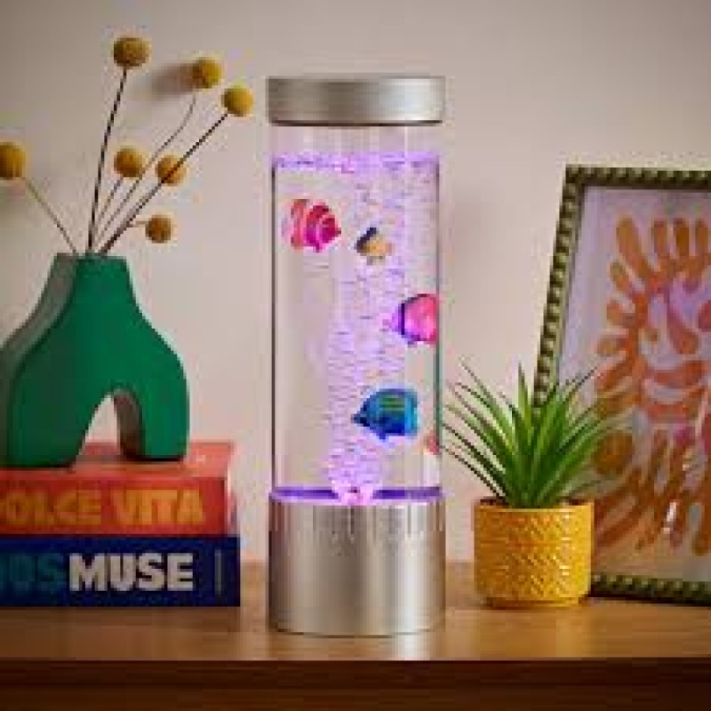 Lampe à bulles LED FS-S | Aquarium décoratif relaxant avec poissons animés