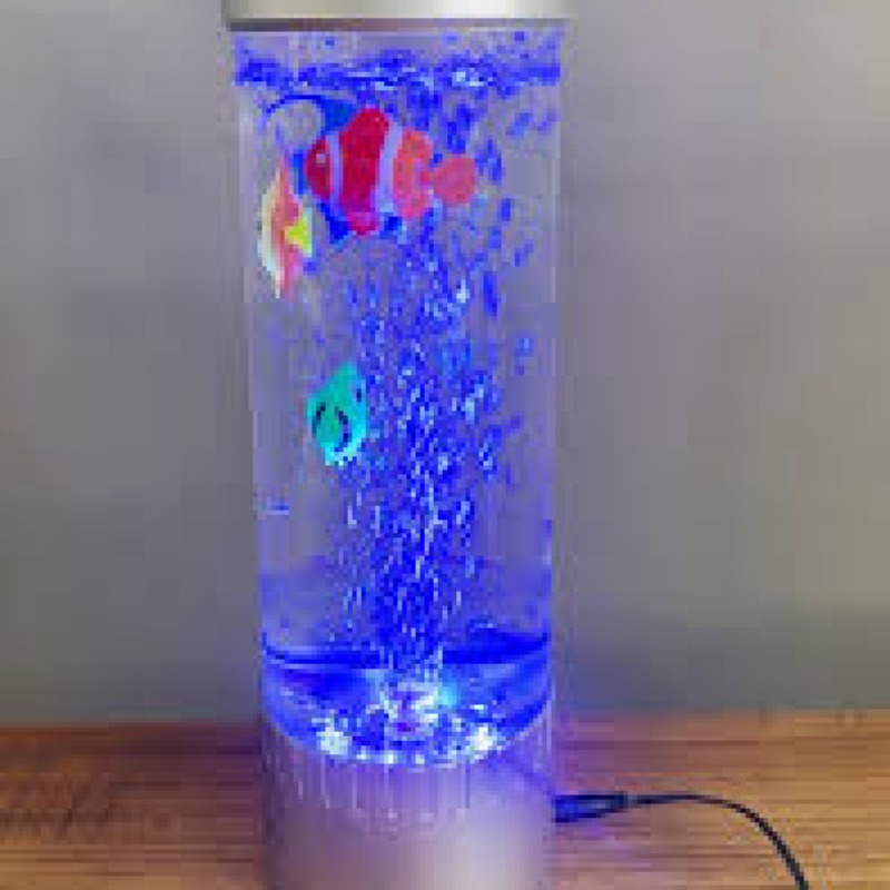 Lampe à bulles LED FS-S | Aquarium décoratif relaxant avec poissons animés