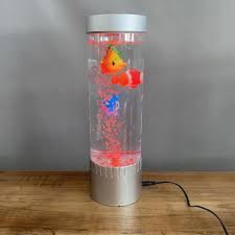 Lampe à bulles LED FS-S | Aquarium décoratif relaxant avec poissons animés