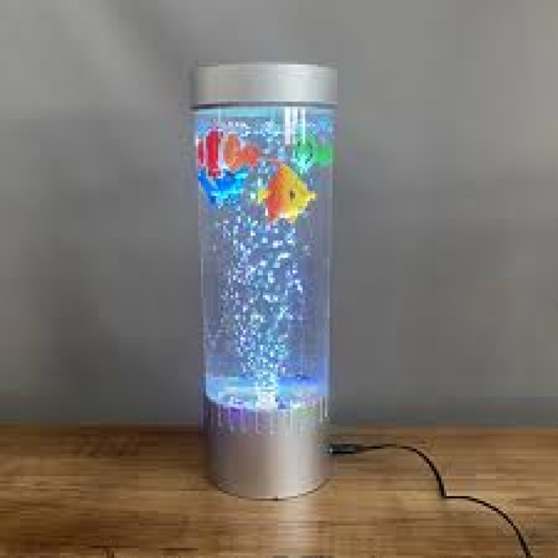 Lampe à bulles LED FS-S | Aquarium décoratif relaxant avec poissons animés
