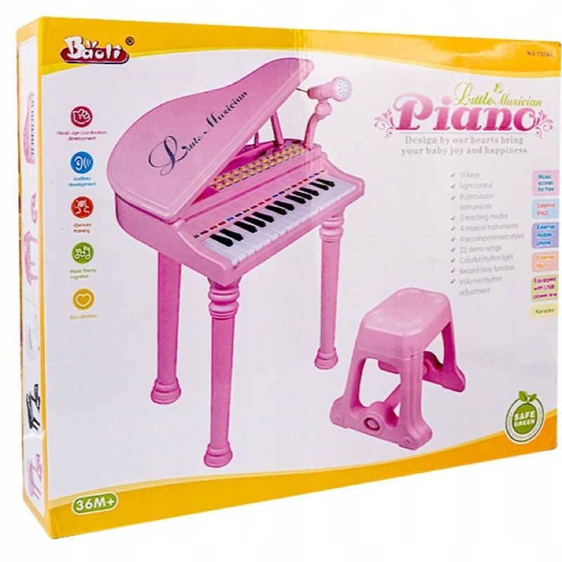 Piano électronique rose pour enfants – Modèle Little Musician avec Bluetooth