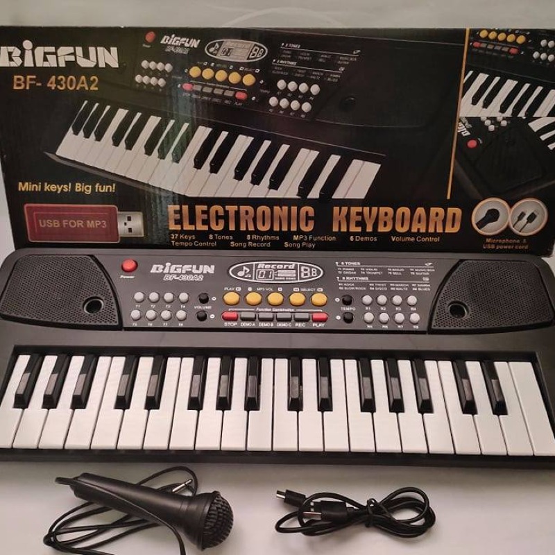 Clavier électronique BIGFUN 37 touches avec port USB MP3 et micro – Clavier musical éducatif