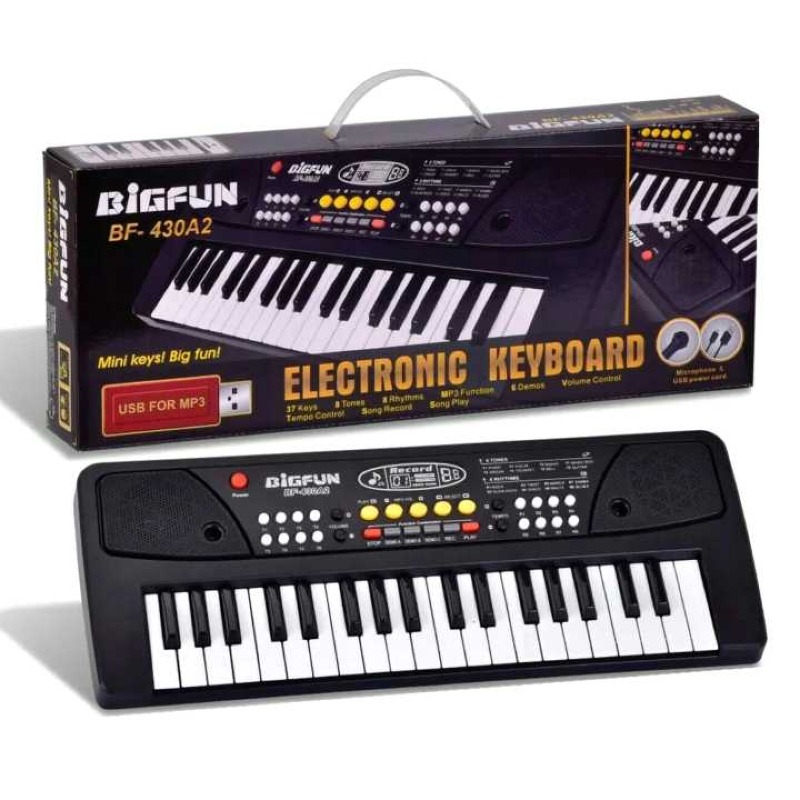 Clavier électronique BIGFUN 37 touches avec port USB MP3 et micro – Clavier musical éducatif