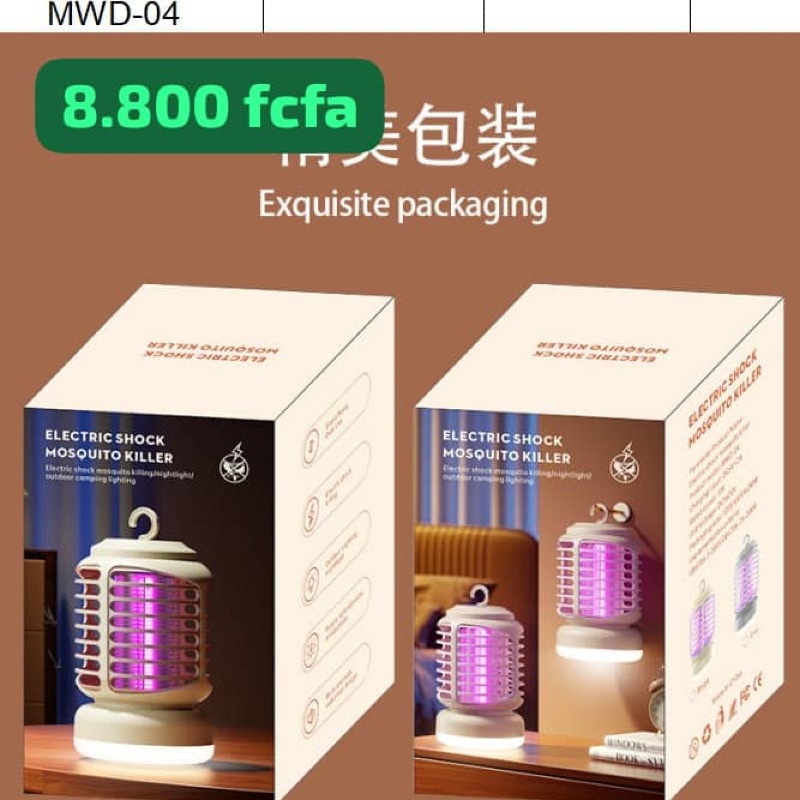 Lampe anti-moustique maison et extérieur Portable USB piège Rechargeable avec lumière violette