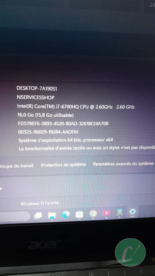 Acer V 17 nitro Black édition gaming core i7 6th ram 16 gb SSD 128 gb et 1T batterie 🔋 béton 
taille écran 17 pouces
prix:  275.000frs mil discutable légèrement
Ville Brazzaville quartier Makelekele