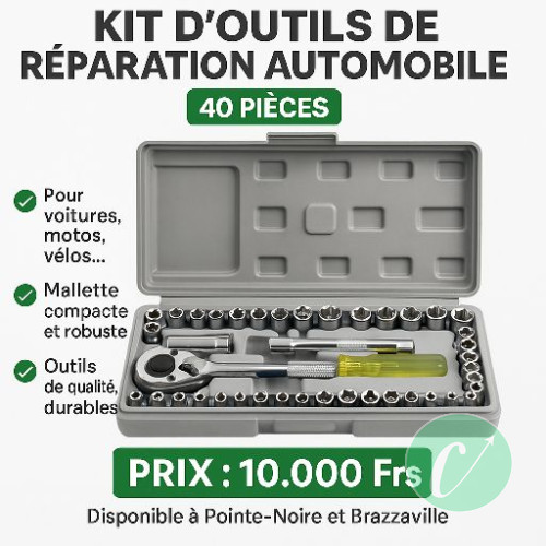 kit 40 pcs outil automobile 