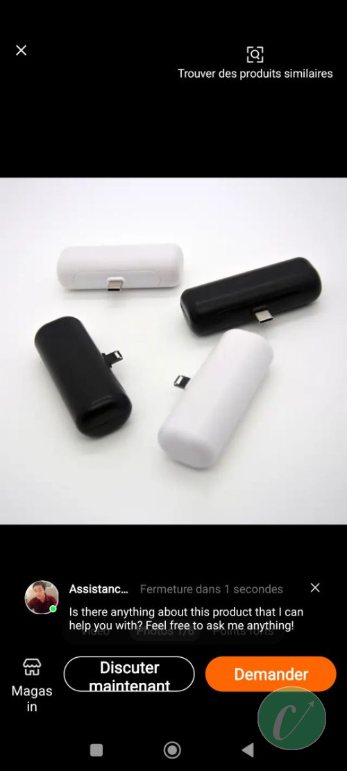 mini power bank (Android, type C, iPhone)