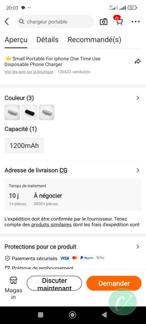 mini power bank (Android, type C, iPhone)